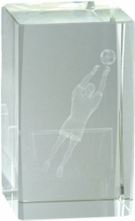 2100-05 Portero CUBO CRISTAL 8CM